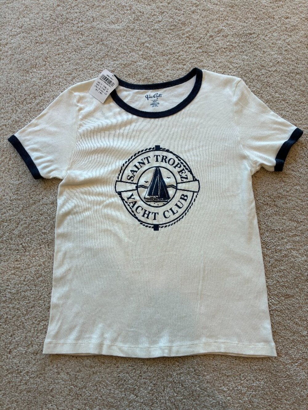 John Galt Brandy Melville Saint Tropez shirt vintage-style graphic tee top